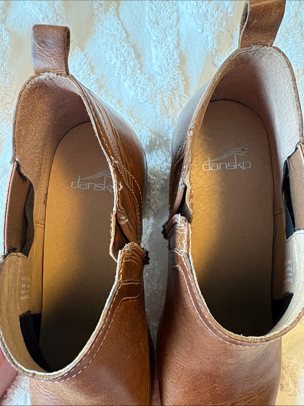 Women’s Brown Leather Ankle Booties - Classic Heeled Chelsea Style - Picture 2 of 8